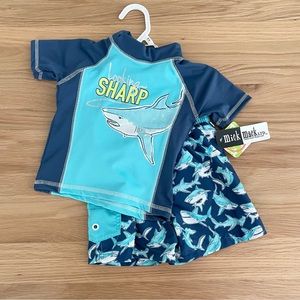 Mick Mack Sharks Swimsuit Set, 18 months